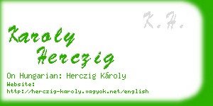karoly herczig business card